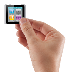 iPod Nano held with hand