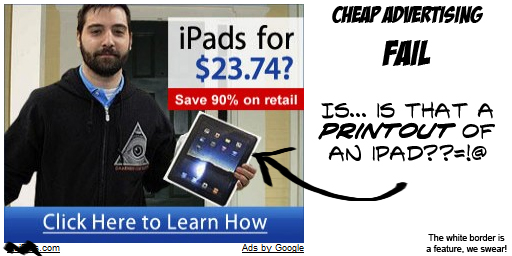 Cheap iPad advertising FAIL